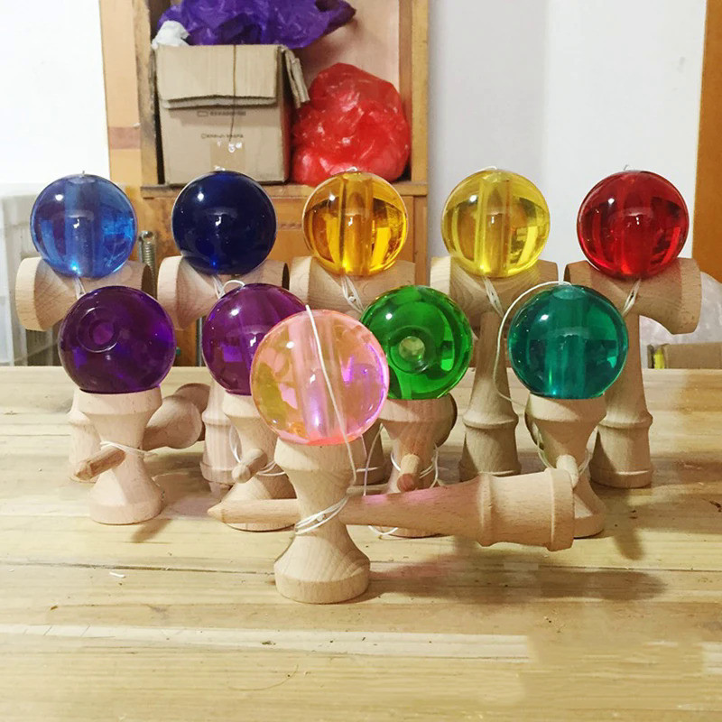 Crystal Ball Kendama Toy Professional Kendama Skillful Juggling Ball Education Traditional Game Toy 