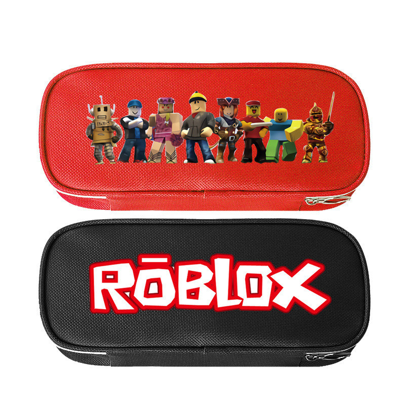 R ROBLOX กล ่ องดินสอเกมผ ้ าใบเครื ่ องเขียนกระเป ๋ าเหรียญซิปดินสอกระเป ๋ าเก ็ บนักเรียน Cross-Border ต ่ อ