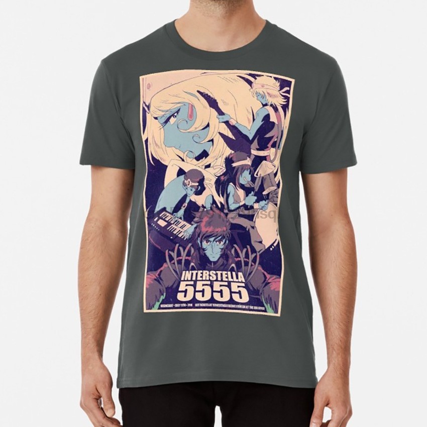 Daft punk interstella 5555 T เสื้อ punk daft punk เสื้อ taft punk t เสื้อ daft punk โปสเตอร์