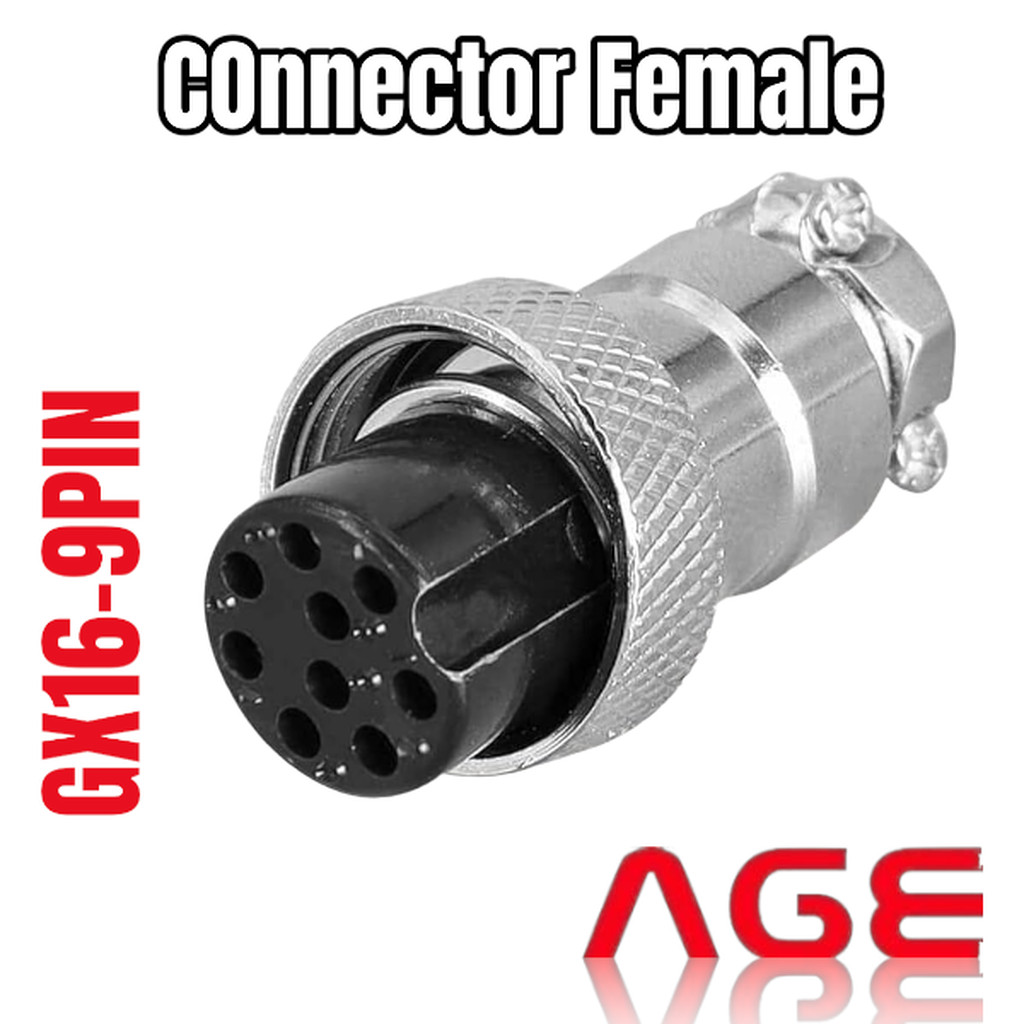 GX16-9PIN METAL CONNECTOR FEMALE PLUG