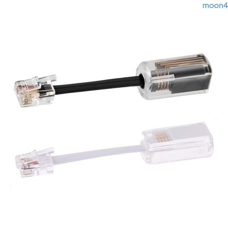 Moon4 RJ9 4P4C โทรศัพท ์ Modulars สายโทรศัพท ์ Connector Adapter Cable