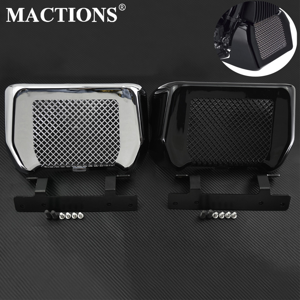 YJ Motorcycle Oil Cooler Cover Guard Radiator Case For Harley Touring Road Glide FLTRX Road King Street Glide Special FL