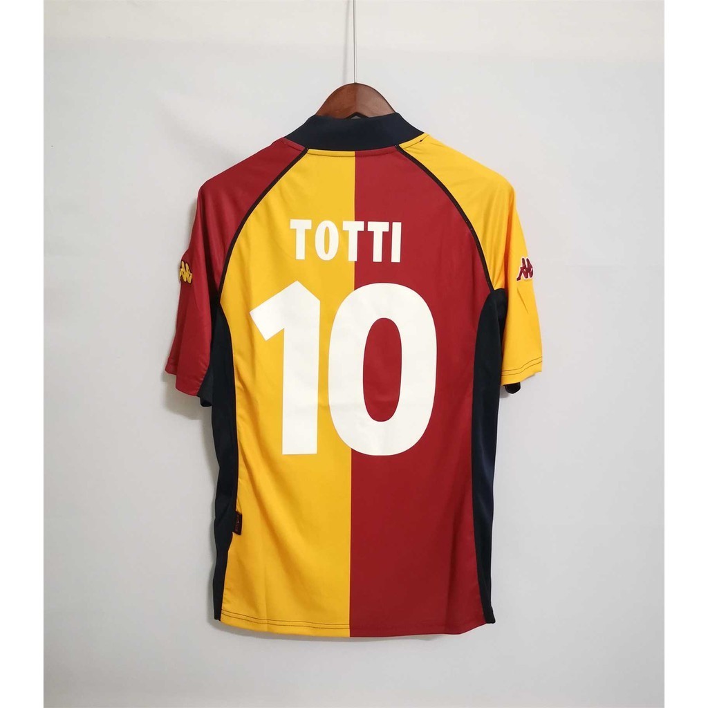 เสื้อยืดทีมโรมาแบบเรโทร หมายเลข 10 ของโทtti