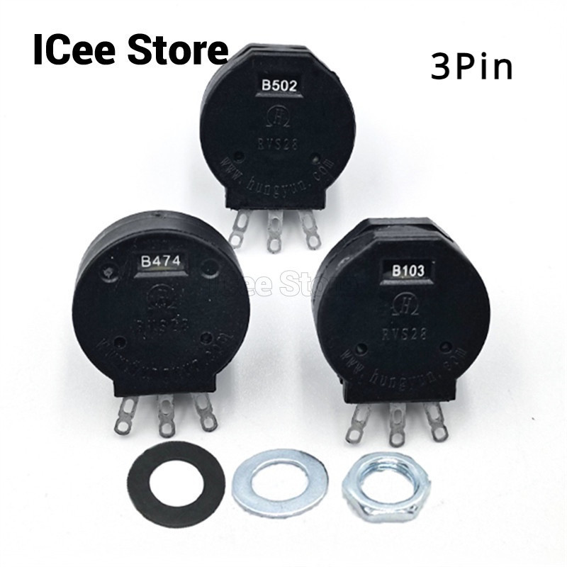 Original Potentiometer RVS28P 3Pin 1K 5K 10K 100K 1M สําหรับเครื ่ องเชื ่ อมสวิทช ์ RVS28 B102 B103 B223 B472 B474 B502 ราคา ถูกที่สุด ดีลบีเคเค