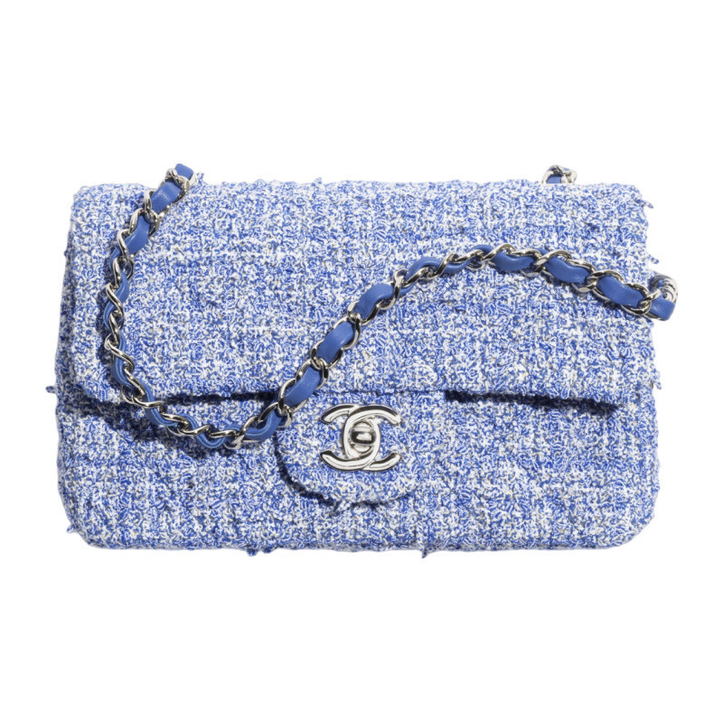 Chanel/Chanel women's bag piccola classic tweed flap logo buckle single shoulder crossbody chain