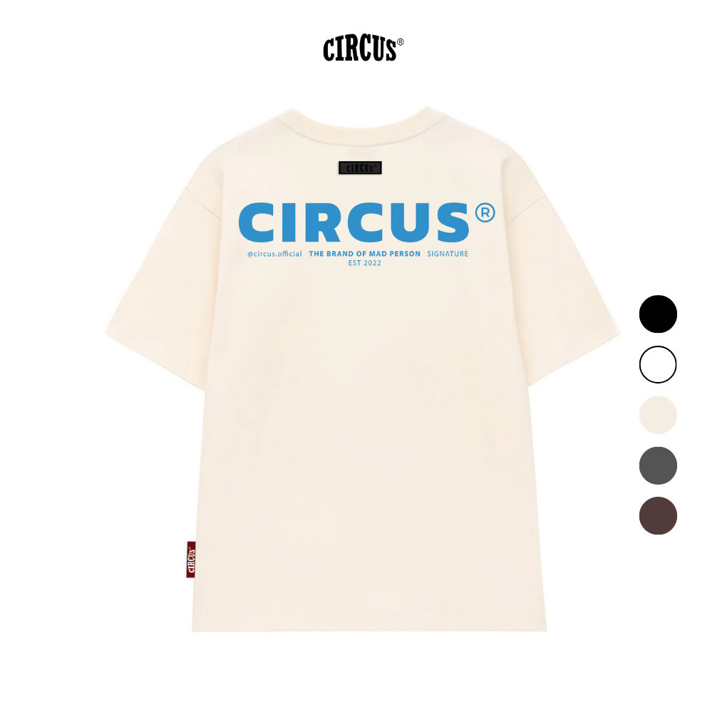 เสื้อยืด unisex oversize ใหม่ แบรนด์ท้องถิ่น ผ้าฝ้าย 100% - CODE BASIC B07 CIRCUS