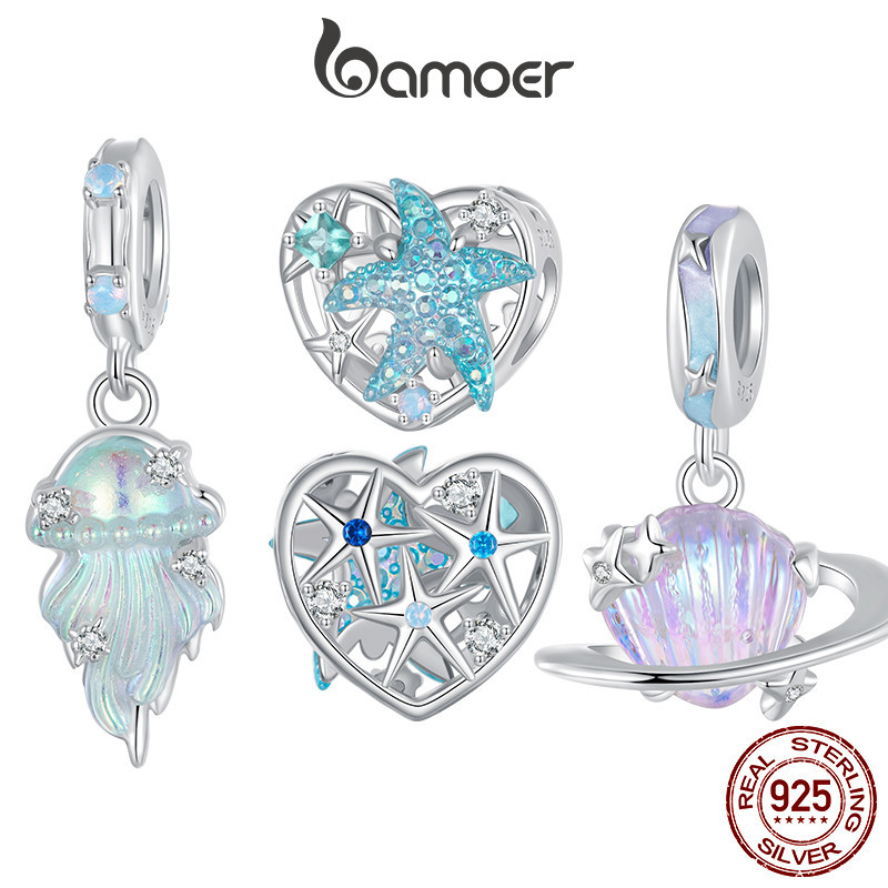 Bamoer 925 Sterling Sliver Charm Ocean Shell จี ้ อุปกรณ ์ เสริม Series สําหรับสร ้ อยข ้ อมือ
