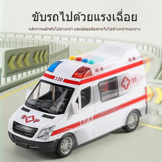รถพยาบาลจำลองขนาดใหญ่เปิดประตูเปิดเพลง รถของเล่นจำลอง