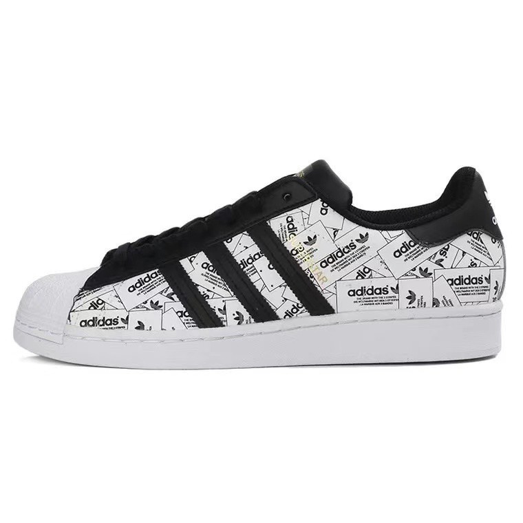 Adidas Superstar รองเท้าผ้าใบทรงคลาสสิกสำหรับบุรุษและสตรี FV2819 รองเท้าสเก็ตสําหรับผู้ชายรองเท้ากีฬ