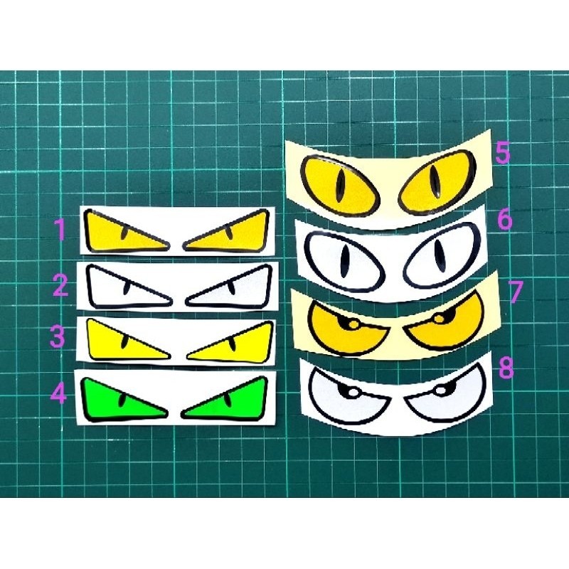 สติ๊กเกอร์ Monster Eye / Fendi Eye / Devil Eye Cutting สะท้อนแสง