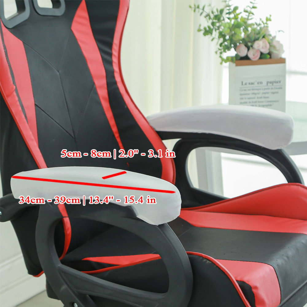 สํานักงานเก้าอี้ที่เท้าแขนปกถุงมือจับปลอกแขนคอมพิวเตอร์ยืดกันฝุ่นสีทึบยืดหยุ่น1คู่ - รูปที่ 2