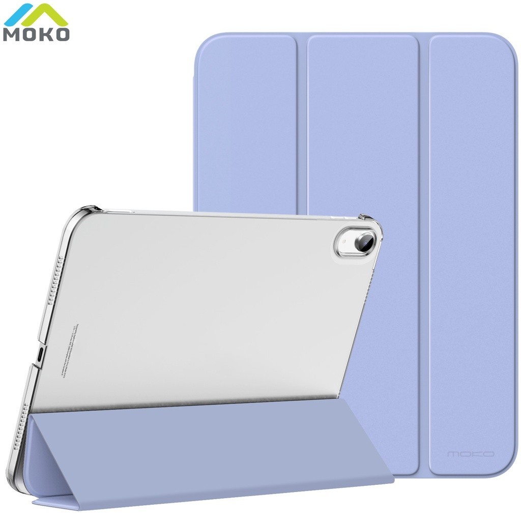 Moko iPad 10th Gen Case 2022, Slim Stand Hard Translucent Back Shell Smart Cover สําหรับ iPad 10.9 นิ ้ ว 10th Gen, รองรับ Apple 1st Pencil Charging &amp; Touch ID,Auto Wake/Sleep