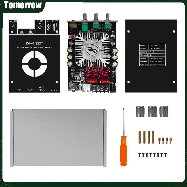 Tom 160w +160w Power Amplifier Board 2.0 Channel Bluetooth-compatible Digital Audio Power Amplifier โมดูล Treble