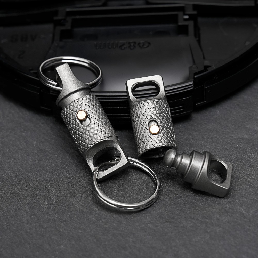 Cnedc ไทเทเนียมพวงกุญแจมินิแบบพกพา Quick Disassembly Strong Practicality Outdoor Travel EDC เครื ่ องมือ