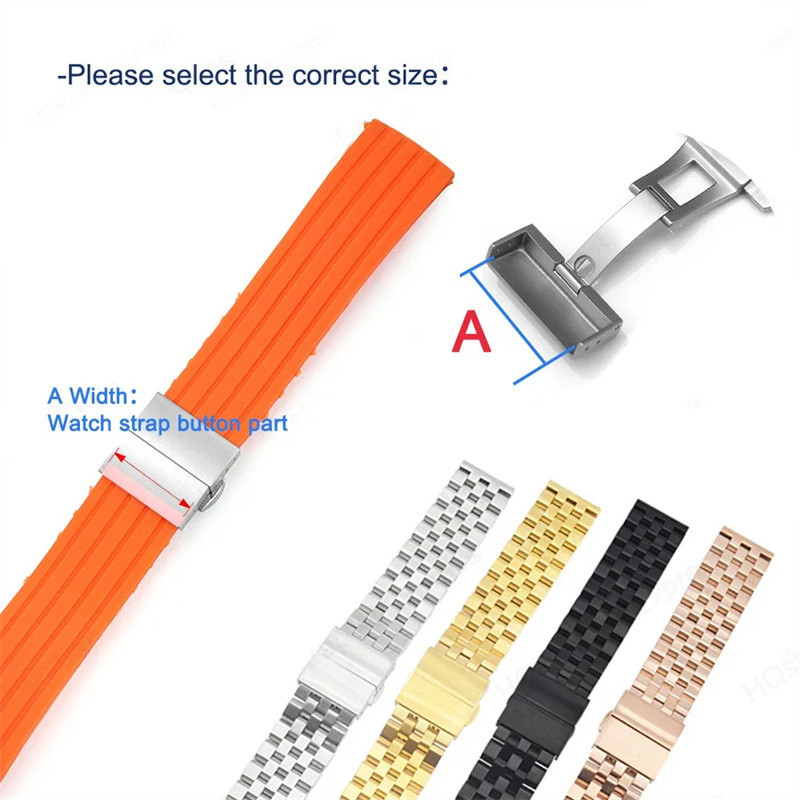 16 มม.18 มม.20 มม.22 มม.Deployment Buckle นาฬิกาสําหรับ Seiko Clasp สายเหล ็ ก Matte สแตนเลสหัวเข ็ มขัดนาฬิกาอุปกรณ ์ เสริม