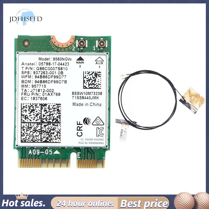 jdfhsffd9560NGW การ์ด WiFi+เสาอากาศ 802.11Ac M.2 CNVI 9560NGW อะแดปเตอร์ไร้สาย
