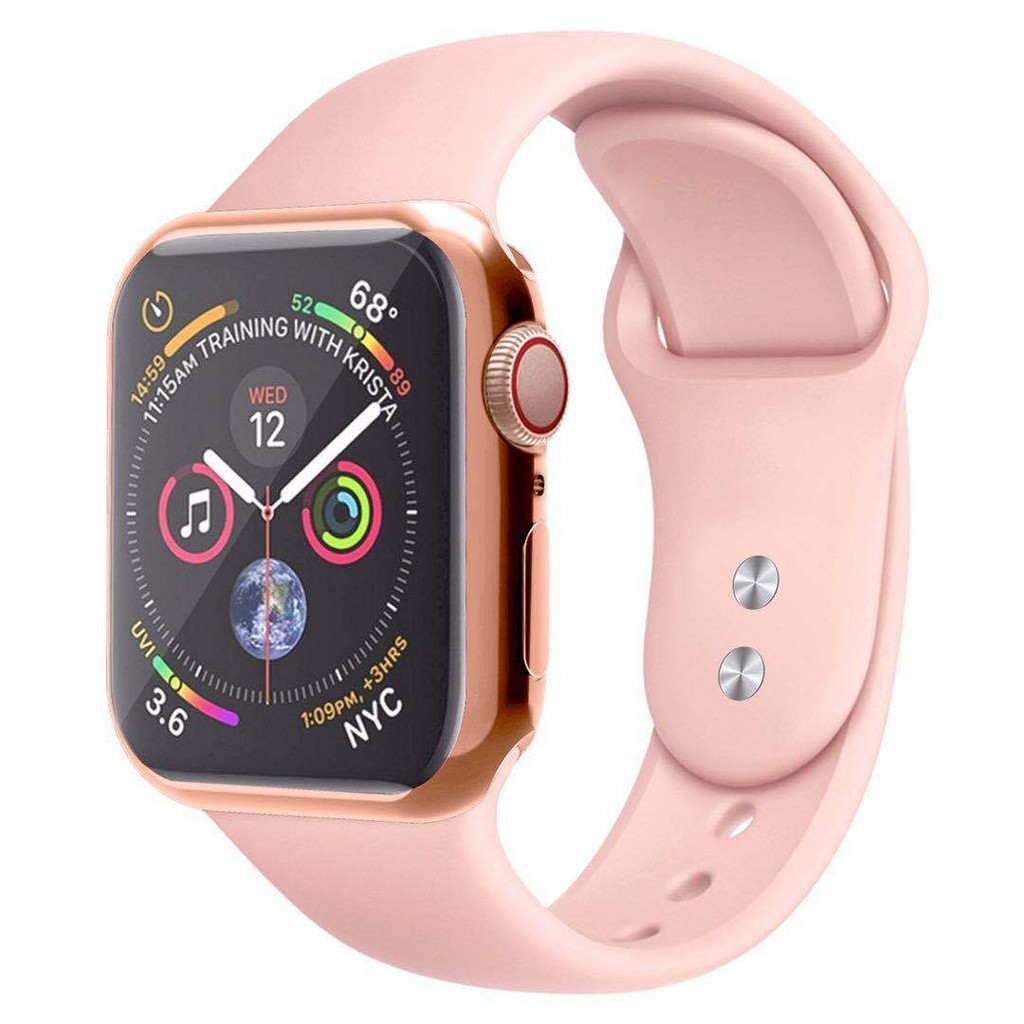 [ ข ้ อเสนอพิเศษ ] เหมาะสําหรับ Apple Watch Series5/6 เคสป ้ องกัน iwatch4/3/2/1 เคสตัวแทนรวมทุกอย ่ าง Electroplating Soft Case SE Strap