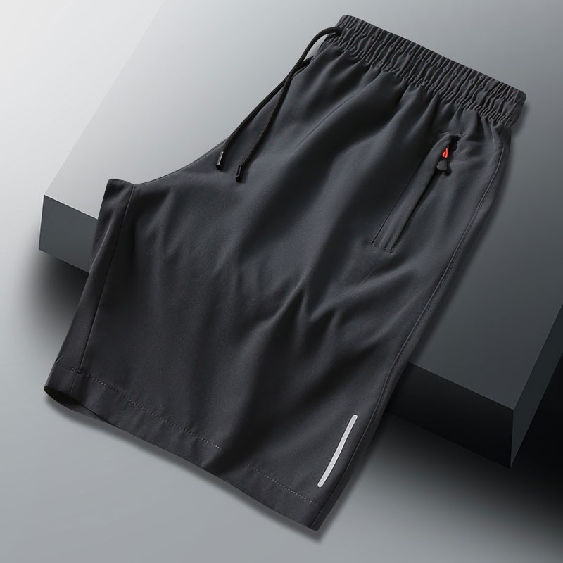 กางเกงขาสั้นลำลองสำหรับผู้ชายหลวมสีทึบแฟชั่นฤดูร้อนกางเกงขาสั้น