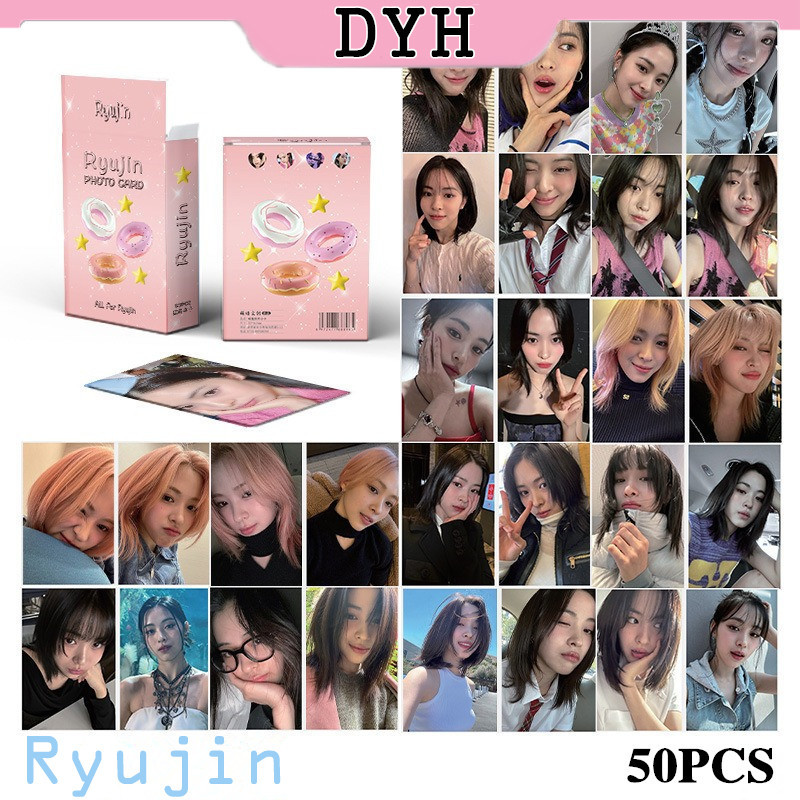 Dyh 50 ชิ ้ น/box ITZY Ryujin Laser Card Photocards LOMO Card อัลบั ้ ม KPOP
