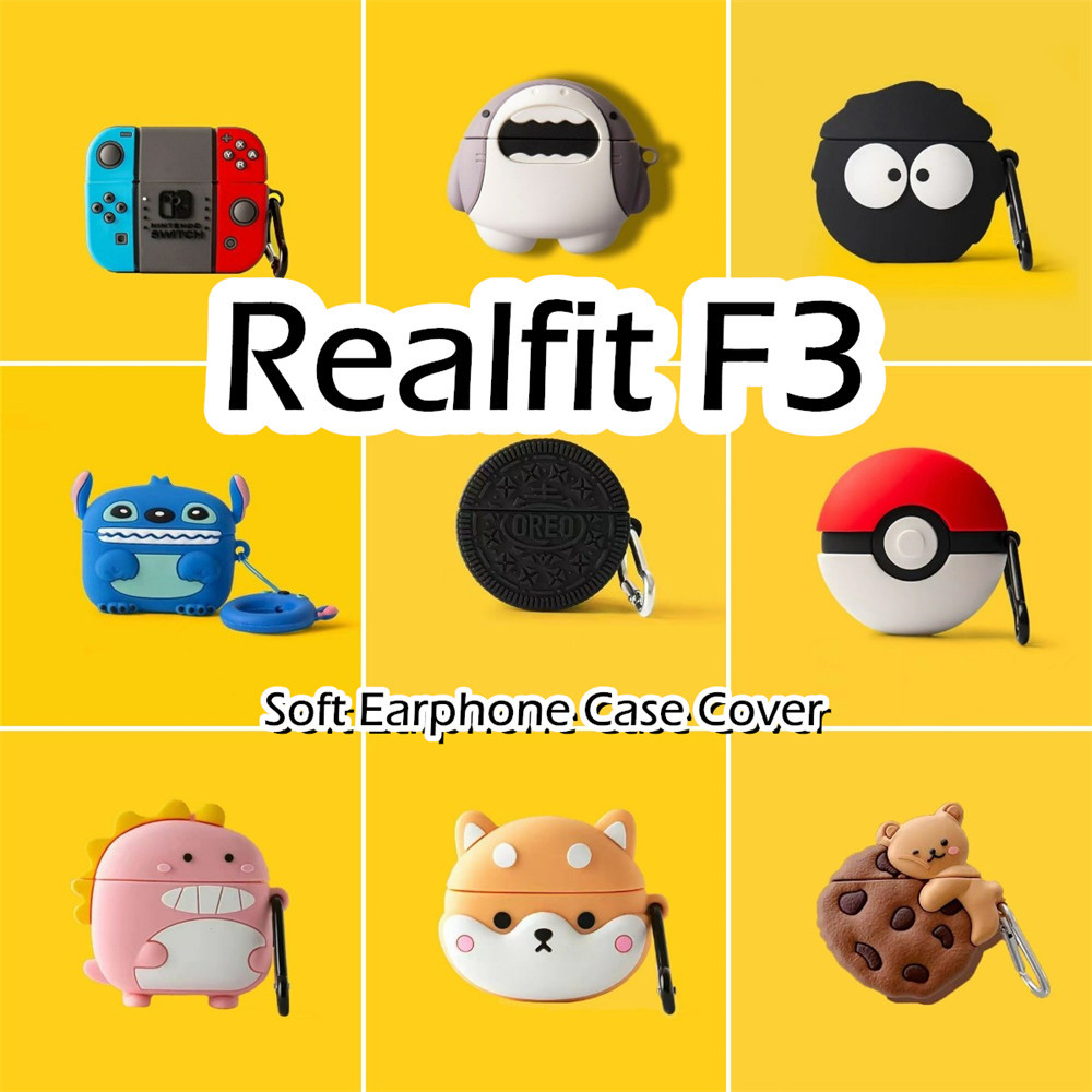 【 พิเศษ 】 สําหรับเคส Realfit F3 ที ่ น ่ าสนใจการ ์ ตูนเคสหูฟังซิลิโคนอ ่ อนนุ ่ มปลอกฝาครอบ NO.1