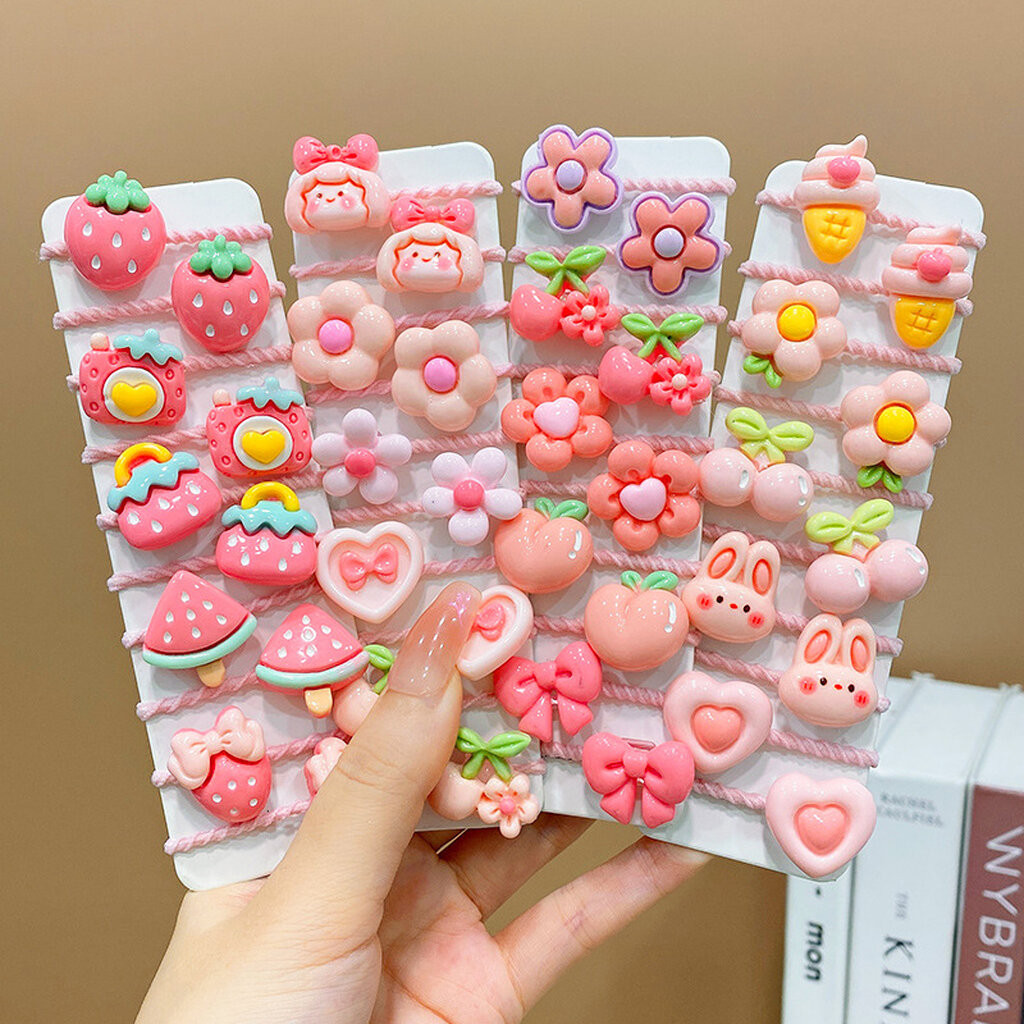 MYPINK 💕ยางรัดผม แพ็กใหญ่ น่ารัก การ์ตูน สดใส สีหวาน พาสเทล เส้นเล็ก นุ่ม ไม่กินผม