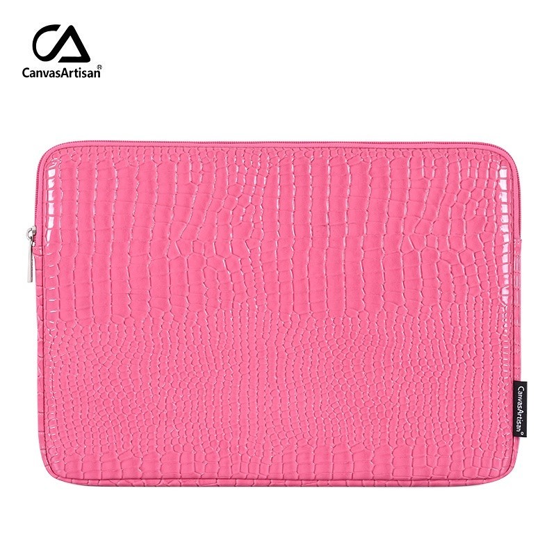CanvasArtisan Luxury Crocodile Pattern Laptop Bag Waterproof PU Leather Cover for Tablet Sleeve Case for Matebook Air Pr