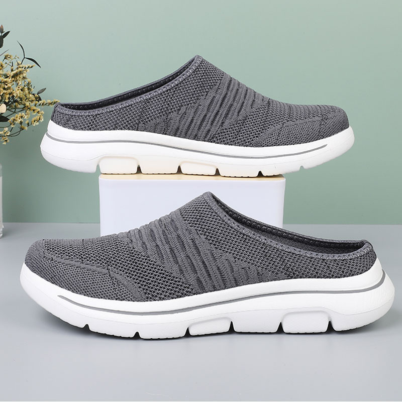 [39-48 ]รองเท ้ าครึ ่ งชายน ้ ําหนักเบาตาข ่ ายแบบสวมรองเท ้ ารองเท ้ ารองเท ้ าลําลองสําหรับผู ้ ชาย