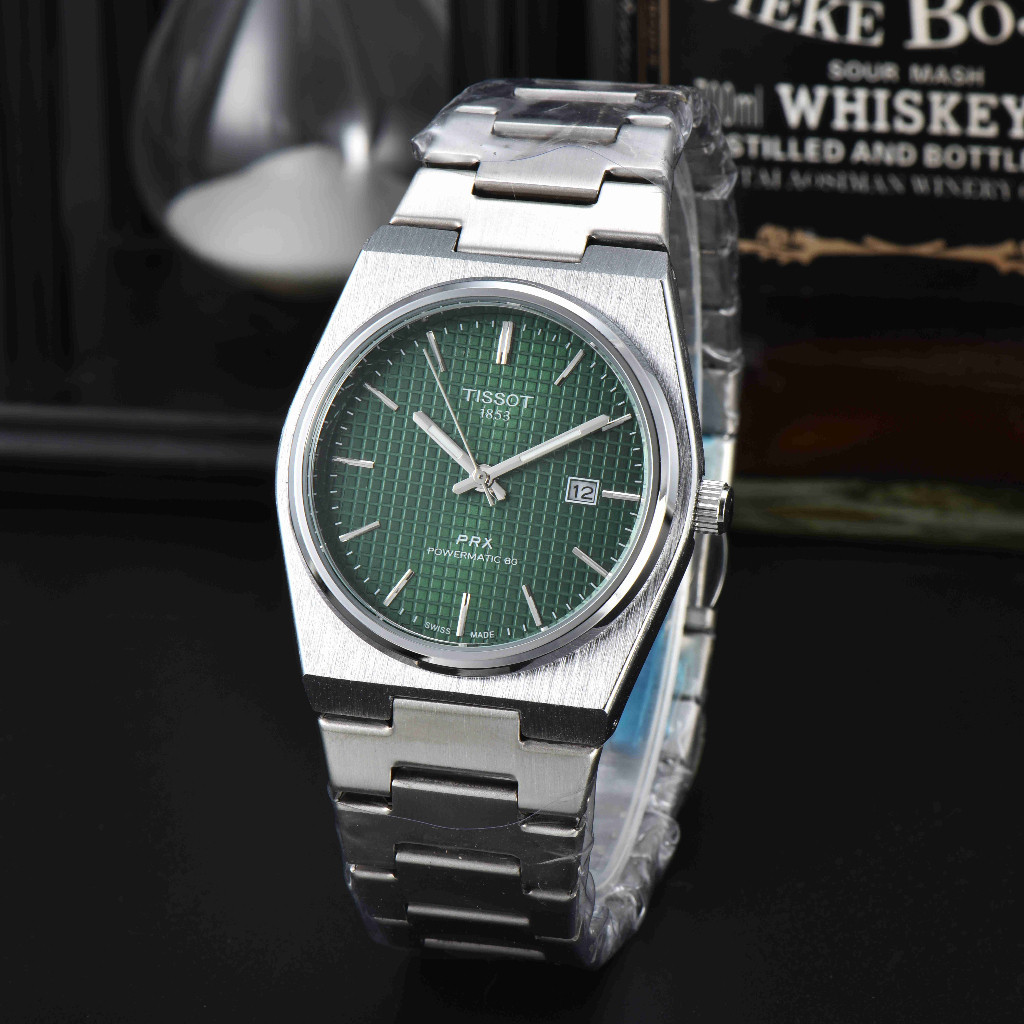 Tissot TISSOT Mechanical Movement Luminous Date Display Men 's Watch Rui Watch Green Dial
