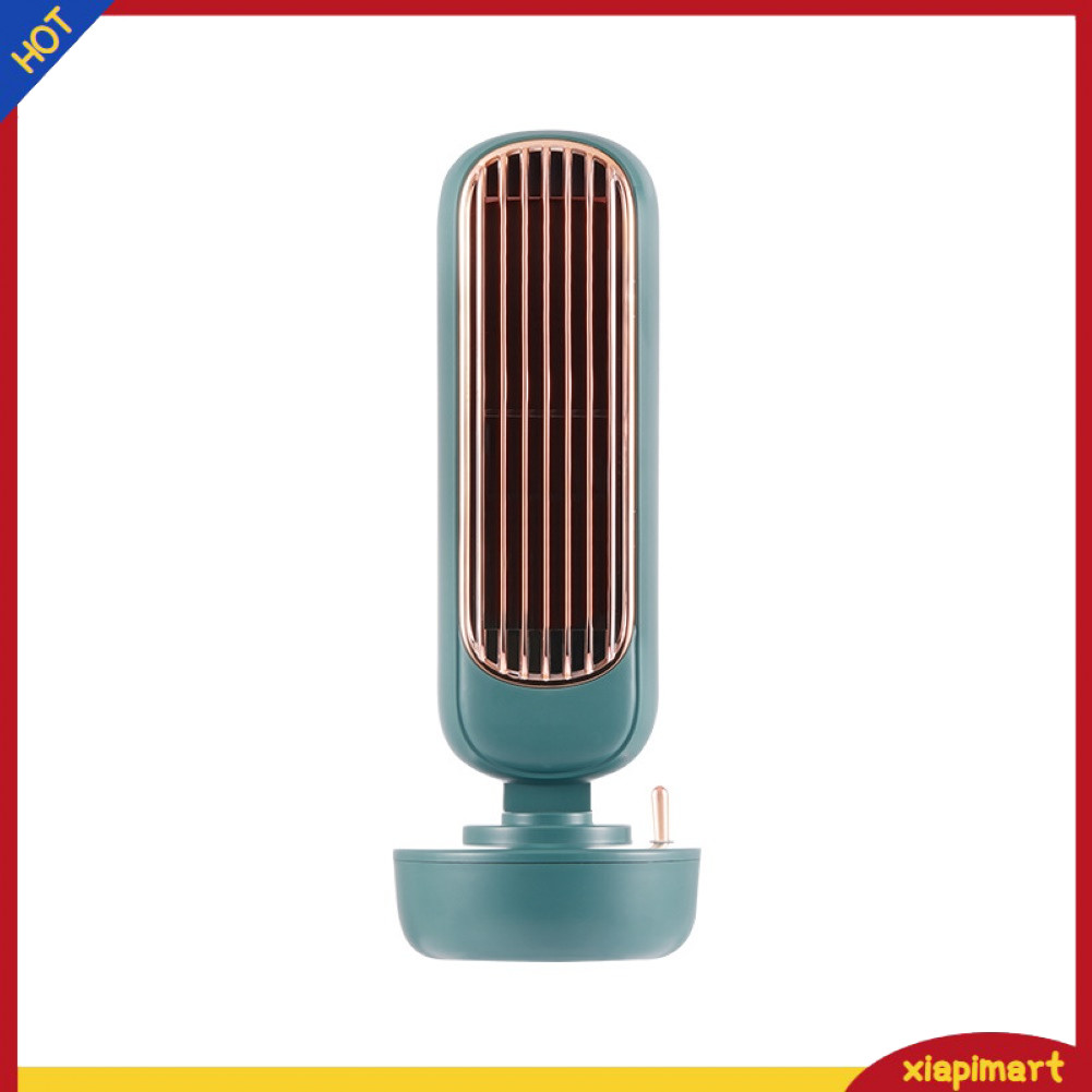 {xiapimart } Vintage USB Bladeless 3 Speed Desktop Timing Humidifier Tower Cooling Fan Cooler