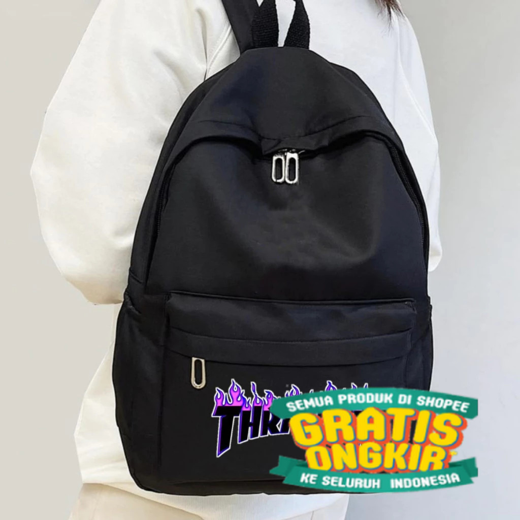 Original Distro Backpack / Cool Unisex Backpack Style 2023 / Contemporary Thrasher Motif Bag / Child