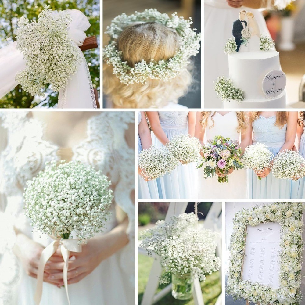 1pc 29 ซม.Babys Breath ดอกไม้ประดิษฐ์ Baby Breath ดอกไม้ประดิษฐ์จํานวนมากสําหรับแจกัน Real Touch ปลอม Babys Breath Gypsophila สําหรับช่อดอกไม้งานแต่งงานดอกไม้ตกแต่งบ้าน