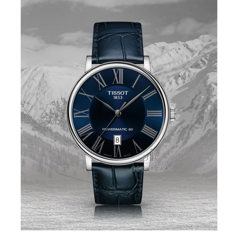 Tissot Tissot 1853 Carson Mechanical Belt Blue Disc นาฬิกาผู้ชาย