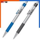 ปากกาลูกลื่น M&G ABP01771 แบบกด แท่งสแตนเลส ทนทาน 0.7mm หมึกน้ำเงิน ปากกา US.Station