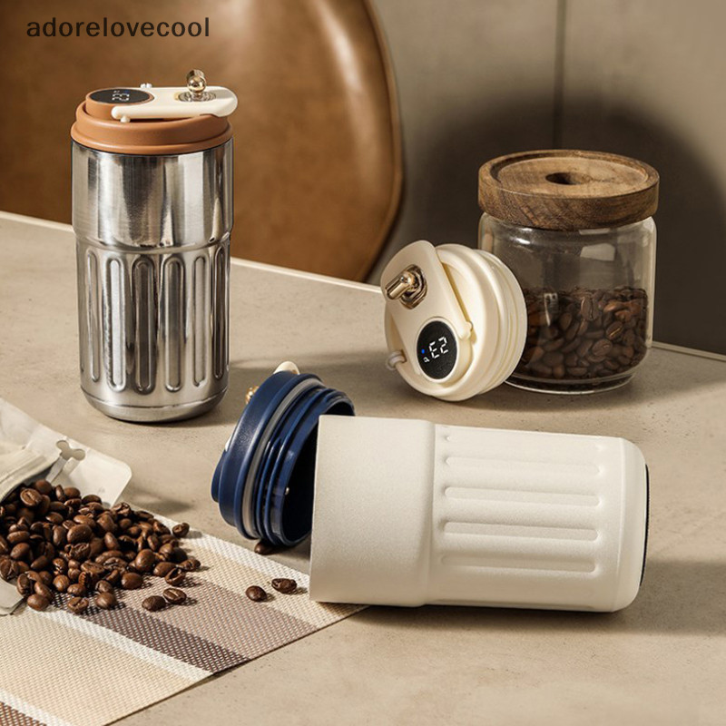 Adth สมาร ์ ท Thermos ขวด LED อุณหภูมิจอแสดงผลถ ้ วยกาแฟสแตนเลส Tumbler แก ้ วแบบพกพาสูญญากาศกระติกน ้ ําร ้ อน Martijn