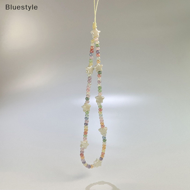 Bluestyle Original Y2K น่ารัก Star ลูกปัดโทรศัพท์ Chain Anti-loss Charm สายคล้องพวงกุญแจ Lanyard จี้ INS กระเป๋ากล้องตกแต่งสําหรับผู้หญิงสาวใหม่