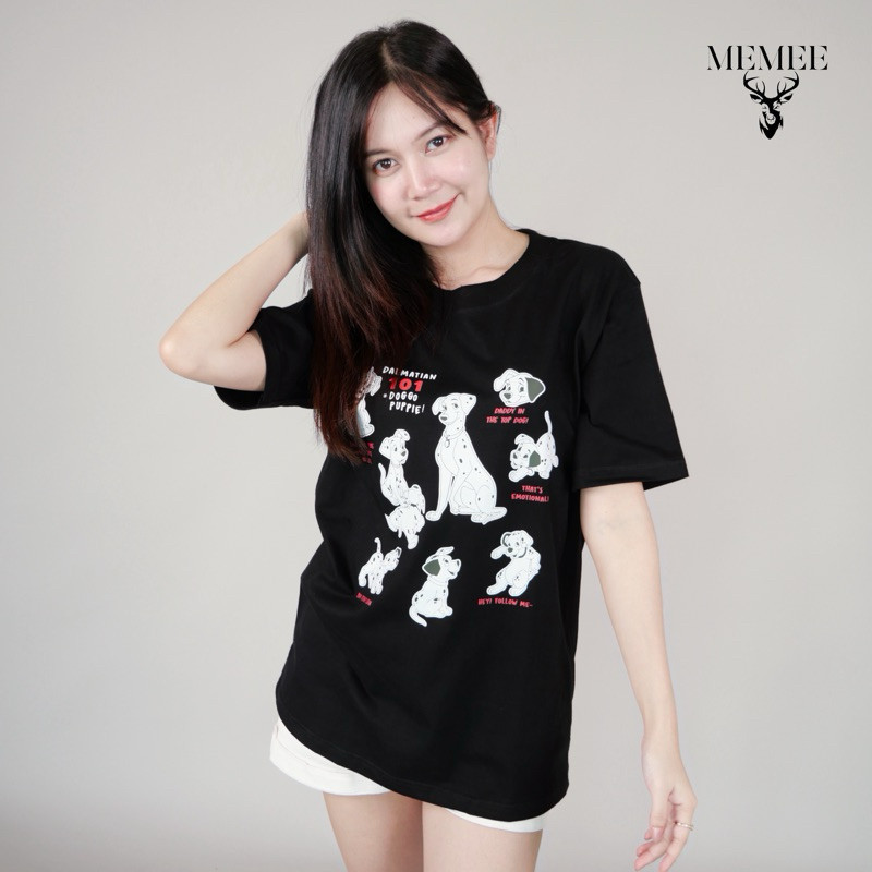 S-5XL MEMEE ⚡️COTTON USA ผ้าหนานิ่ม ทรงสวย คอสวยS-3XL (C3 ดัลเมเชียน)