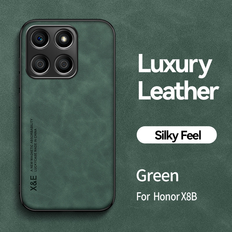 สําหรับ Honor X8B กรณีหรูหรา Pu Lerther ผิวเคลือบโทรศัพท ์ สําหรับ Honor X8B ฝาหลัง