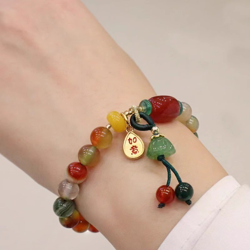 จีนยอดนิยม Lucky ลูกปัด Handwrist สายรัดข ้ อมือกําไลข ้ อมือแฟนแฟน