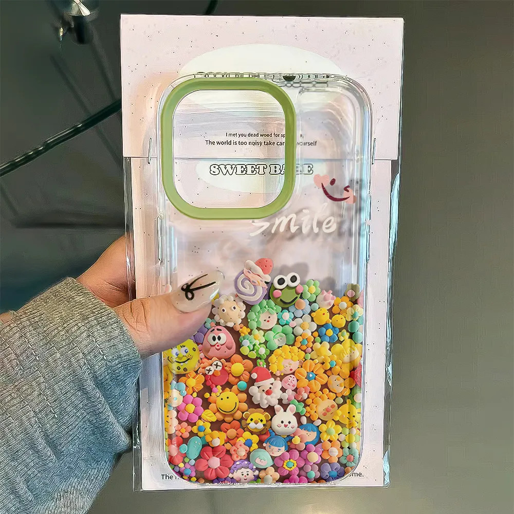 {จัดส่งด่วน} เคสโทรศัพท์ซิลิโคนอ่อนนุ่มลายดอกทานตะวันหน้ายิ้มเหมาะสําหรับ iPhone x/xs/xr/xsmax/7/8plus/11Promax/12/13/14Promax/15 เคสกันกระแทกแบบรวมทุกอย่าง