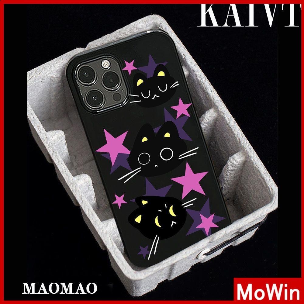 Mowin - เข้ากันได้สำหรับ 15 เคสไอโฟน11 สำหรับ 14 Pro max เคส iPhone เคสนิ่มสีดำเคส TPU ลูกอม กันกระแ