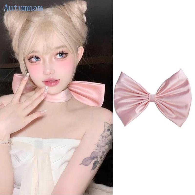 Autu Fashioble ริบบิ้นสร้อยคอChoker Gothic Bowknotสร้อยคอฮาโลวีนเครื่องแต่งกายคอสเพลย์ของขวัญสําหรับผู้หญิงและผู้ชาย