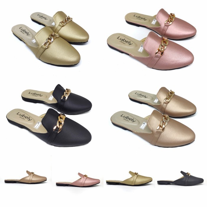 คอลเลกชันล่าสุดของ LUBELY AJ03 FLAT SANDALS รองเท้าแตะผู้หญิง CHAIN SANDALS - สีขาว 38