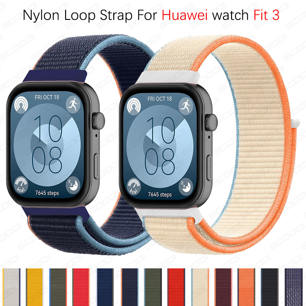 ไนลอนสายรัดสําหรับ Huawei Watch Fit 4/Fit 4 pro/Fit 3 สายนาฬิกาสร้อยข้อมือสําหรับ Huawei Fit3 สายรัดข้อมืออุปกรณ์เสริม