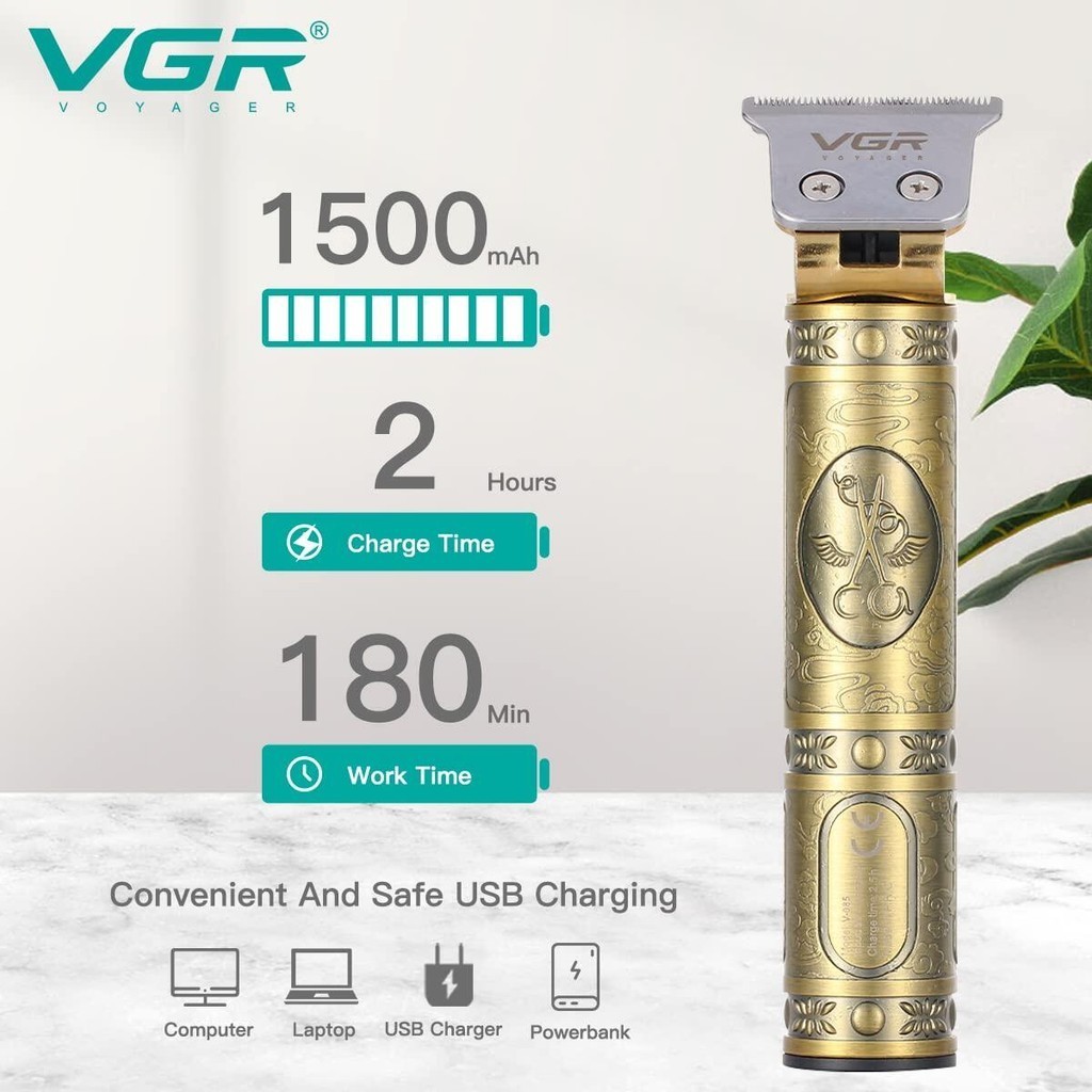 VGR V-228 ปัตตาเลี่ยนไร้สายเหล็กจอนผมมืออาชีพ (ของแท้ 100%)