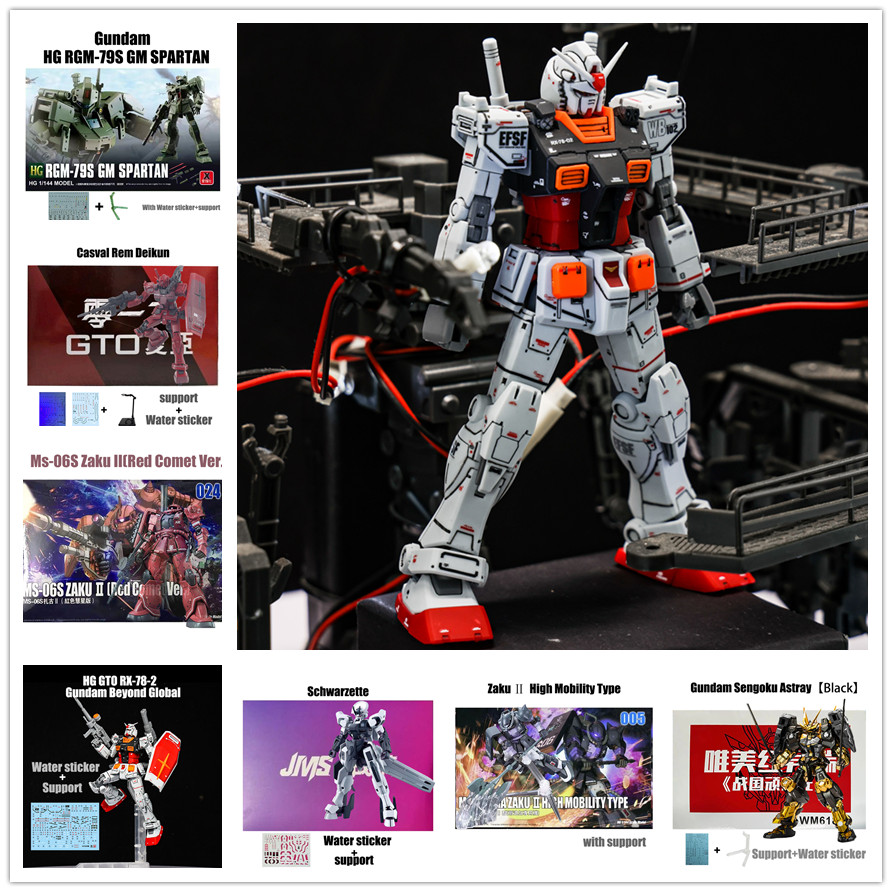 Hg Gundam GM Spartan RX-78-2 Beyond Global Chars Zaku II Hg Hyaku Shiki Z GOK Sengoku Astray ประกอบของเล่นของขวัญ
