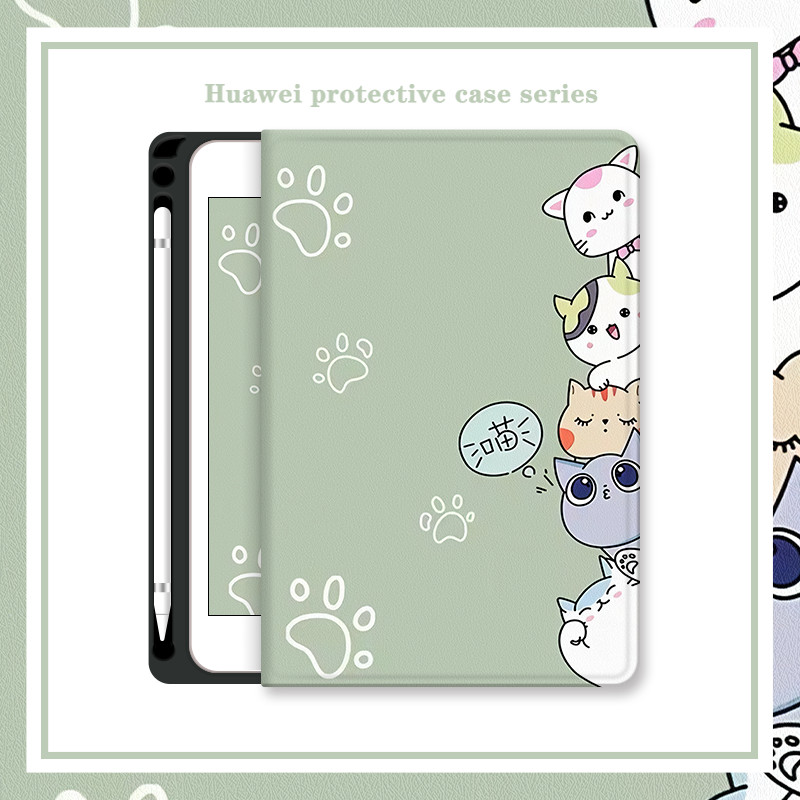 สําหรับhuawei Matepad Pro 10.8 นิ้ว 2021 2019 Air 11.5 2023 T10 T10s SE 10.4 นิ้วที่ใส่ดินสอFull Protection Huawei Mediapad T5 M5 Lite M6 Pro Honor Pad X8 X9 9 12.1 กรณี