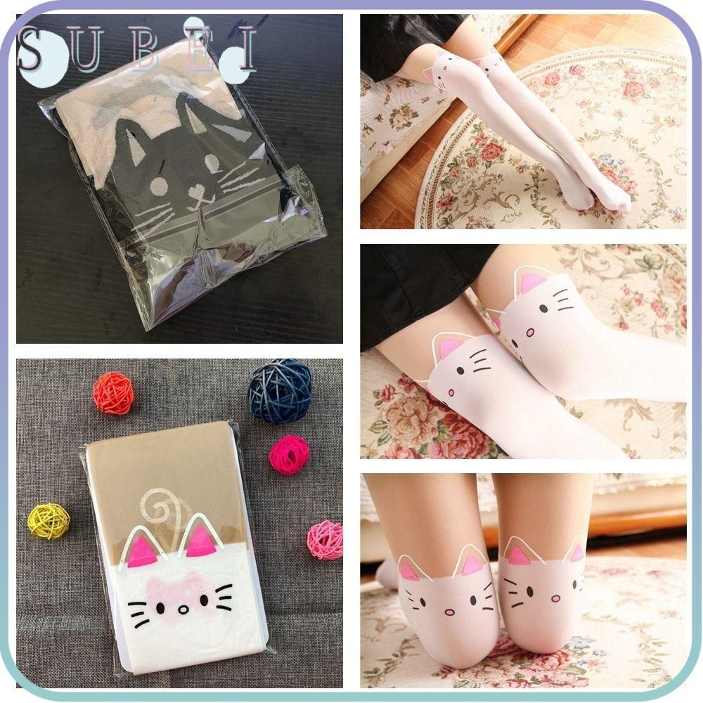 Sukaa Overknee Socks, Animation Cos Cat Lolita Socks, น ่ ารักกะลาสีคอสเพลย ์ อะนิเมะกางเกงขายาวแน ่ นถุงน ่ องสาว