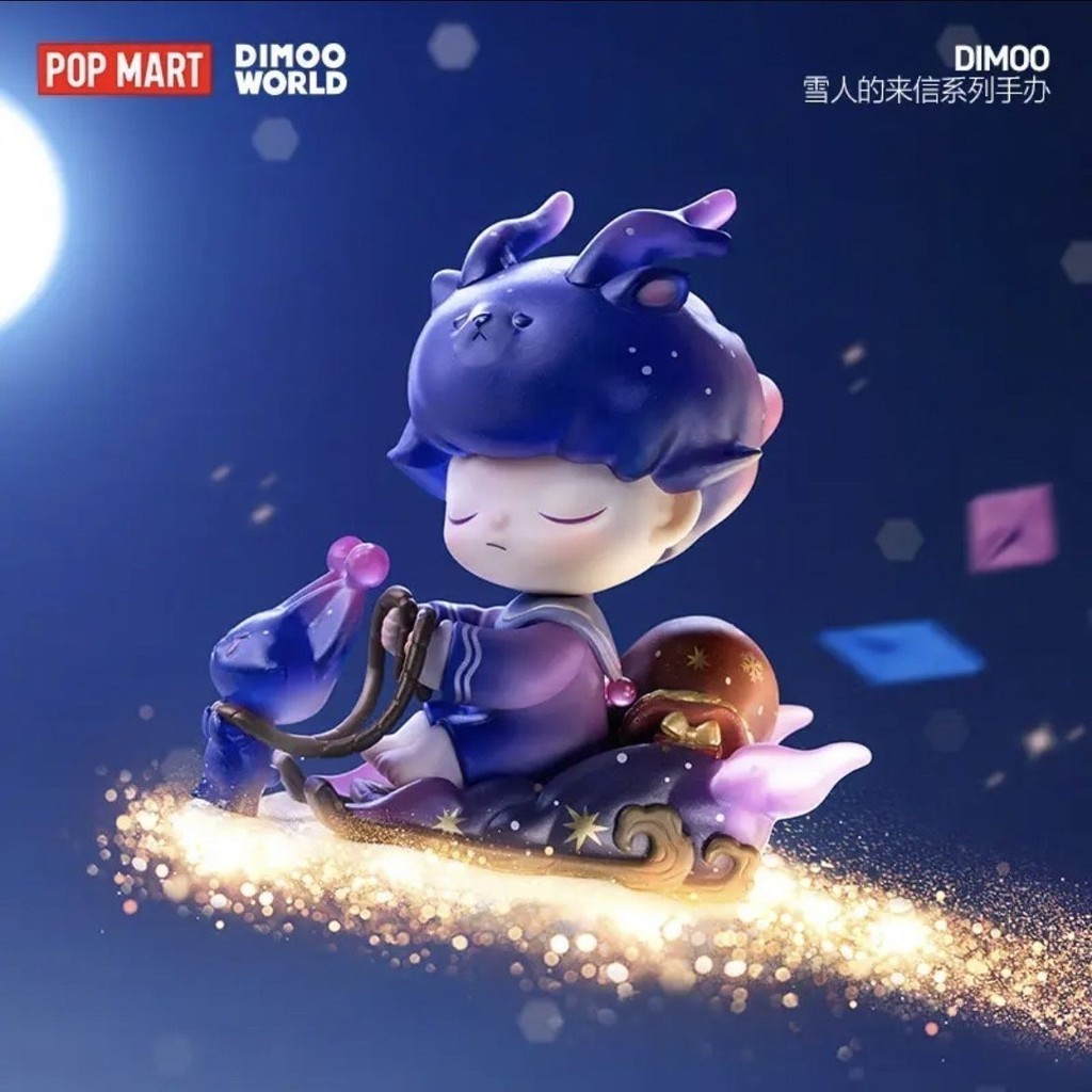 P POPMART POPMART DIMOO Snowmans Letter Series รูปน่ารักสนุกน่ารักอินเทรนด์เล่นของขวัญตกแต่ง