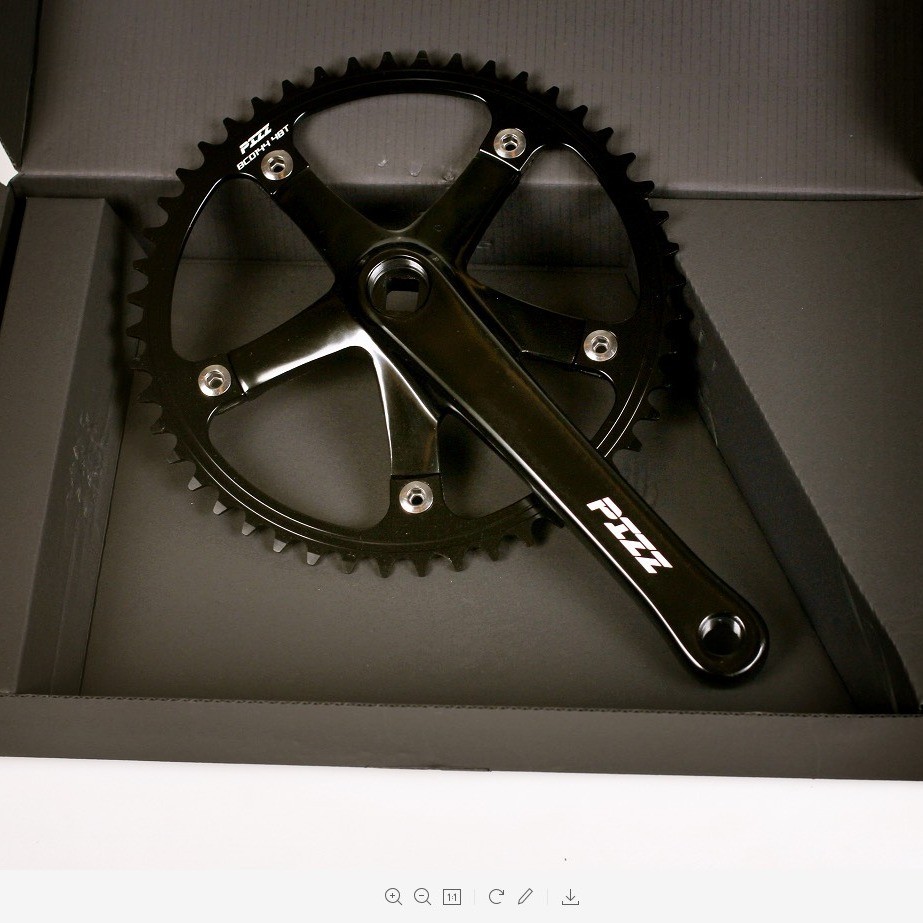 Pizz เพลาข้อเหวี่ยง BCD เพลาสี่เหลี่ยม 144mm กล่องดําไต้หวัน