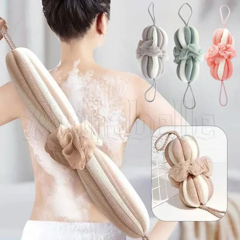 2ชิ้นยาวพิเศษยืดฟองน้ําอาบน้ําบอล-เครื่องมือทําความสะอาดร่างกาย-เครื่องมืออาบน้ําขัดผิว-ยืดหยุ่นแถบยาวตาข่ายฟองน้ํา-แขวน,โฟมที่อุดมไปด้วย-ขัดผ้าขนหนูอาบน้ํา